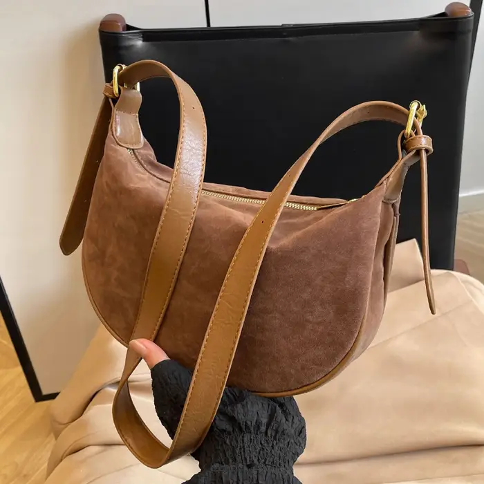 Sac à bandoulière Vintage en daim