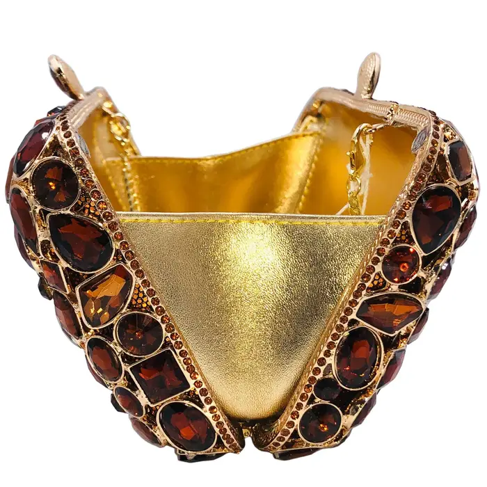 Boutique De FGG marron sacs De soirée et pochettes pour femmes pochette formelle fête De mariage strass