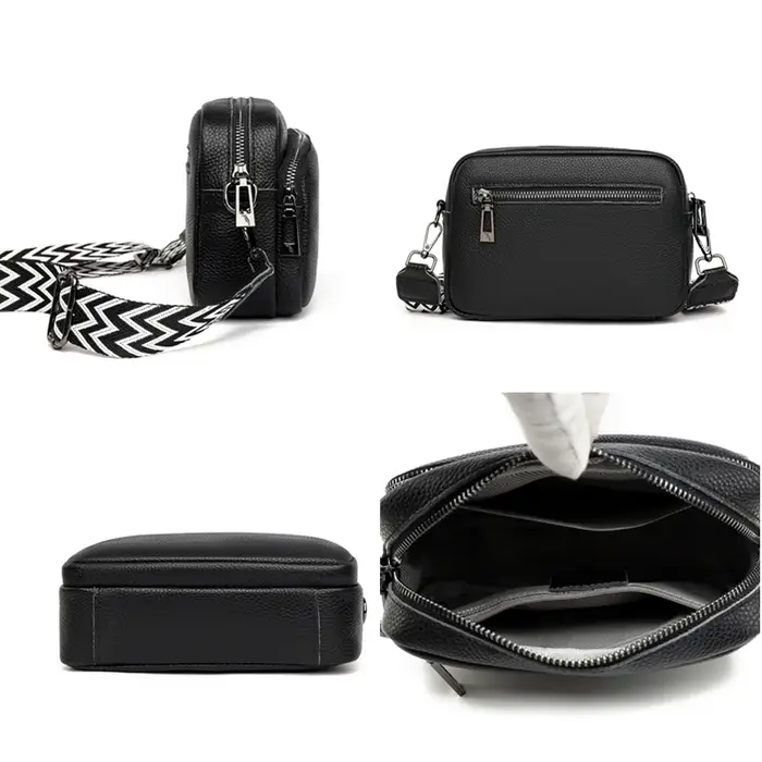 Sac à bandoulière en cuir véritable de haute qualité pour femmes