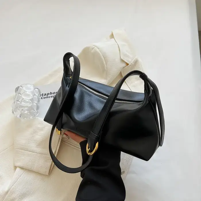 Sac à bandoulière en cuir PU souple pour femmes, sac à bandoulière diagonale de grande capacité, gra