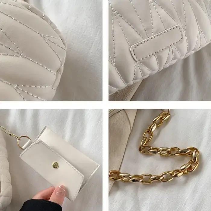 Sac en croissant froncé matelassé