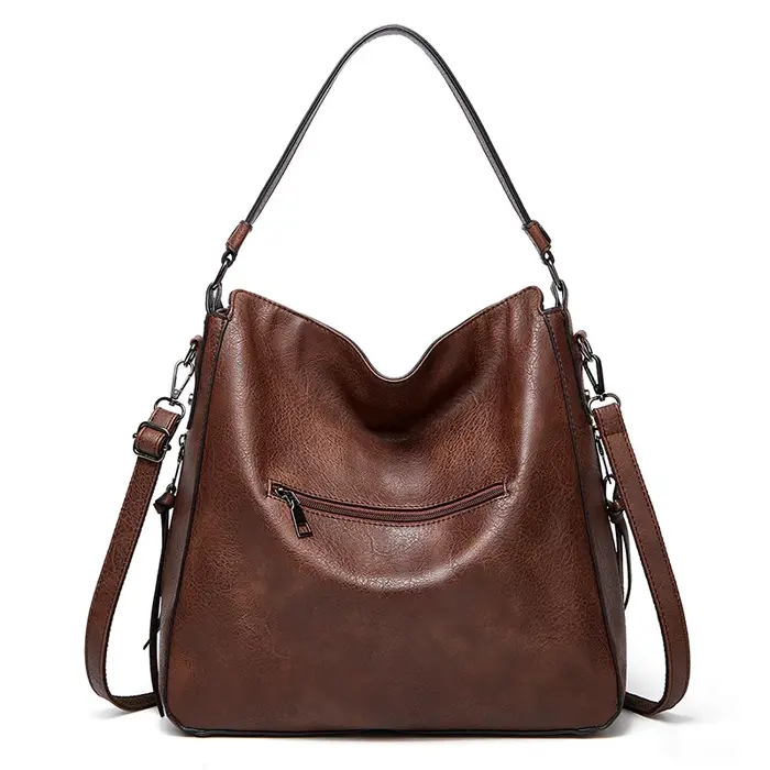 Grand sac messager en cuir pour femme