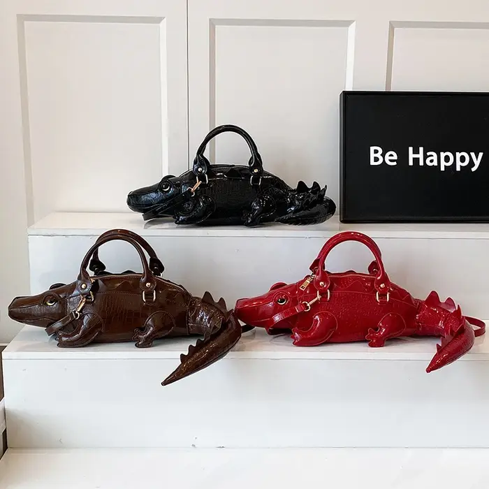 Sac à main créatif en forme de Crocodile