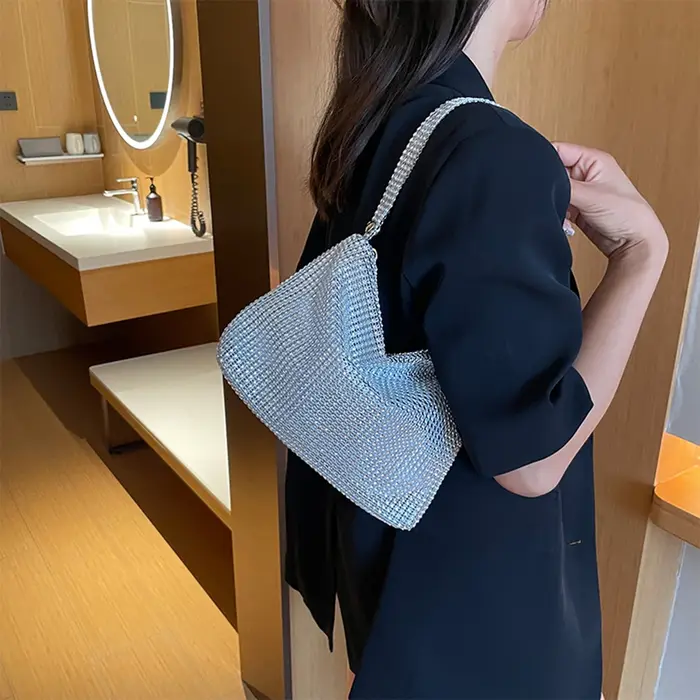 Pochette de soirée à paillettes pour femme