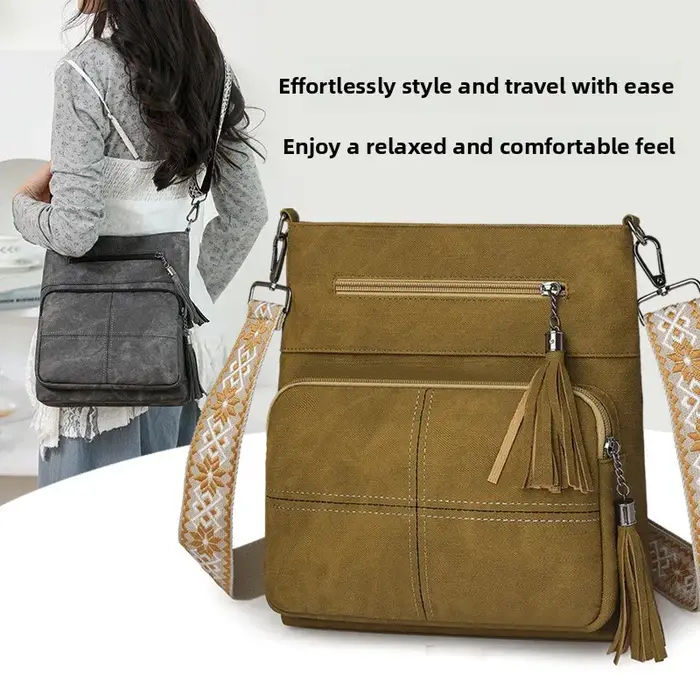 Mini sac à bandoulière en cuir véritable