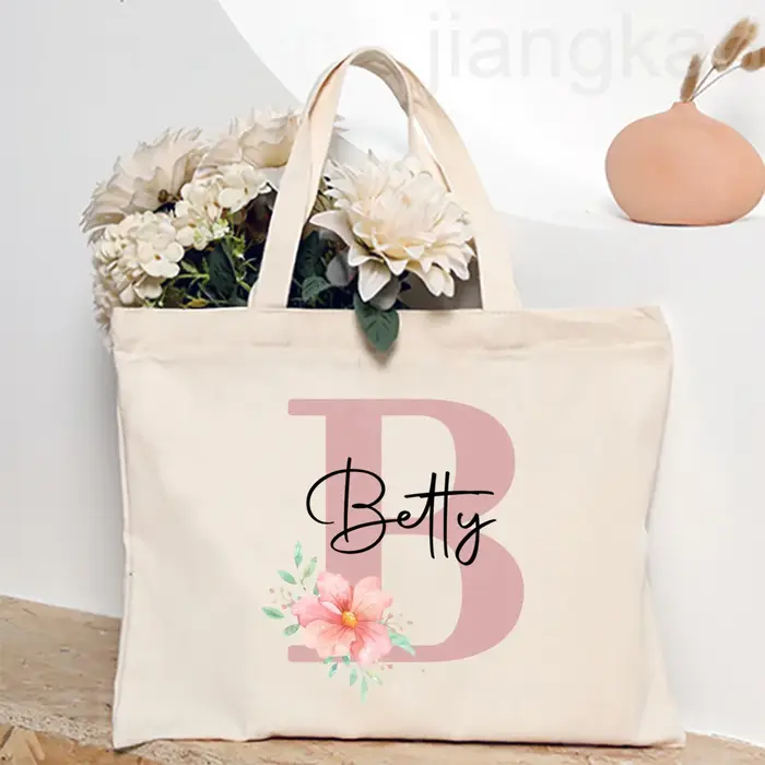 Sac fourre-tout personnalisé avec nom pour femmes