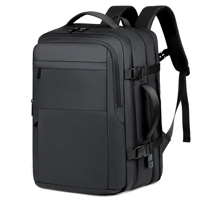 Sac à dos extensible hydrofuge avec compression sous vide, chargement USB, pour ordinateur portable,