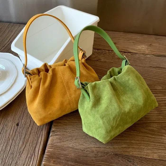 Petit sac seau de luxe en cuir PU pour femme