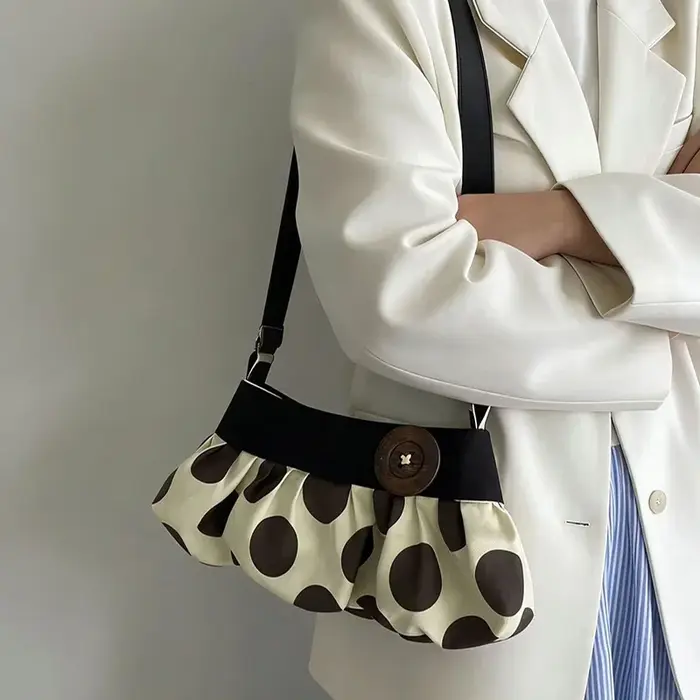 Sac à bandoulière coréen à pois