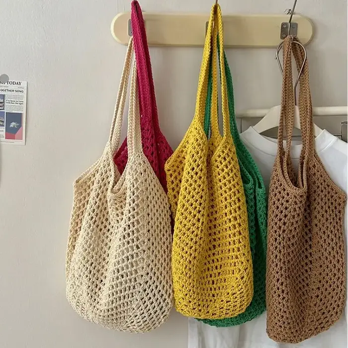 Sacs fourre-tout d'été en dentelle avec nœud pour femmes