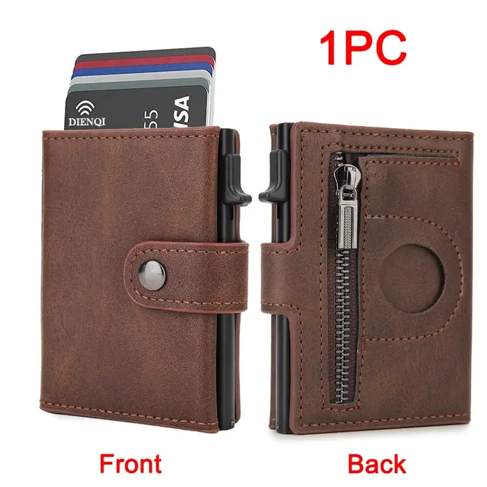 Portefeuille de luxe en fibre de carbone Rfid pour hommes