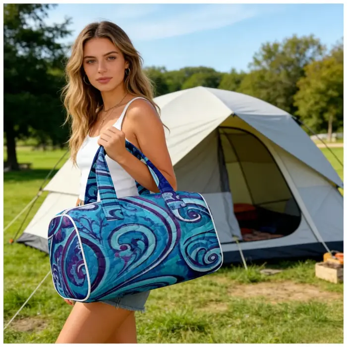 Sac de plage vintage à imprimé floral Paisley