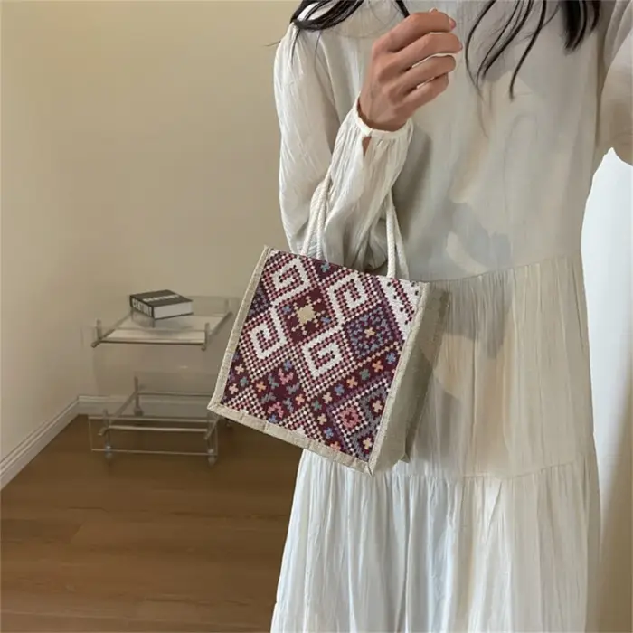 Sac à Main en Lin pour Femme