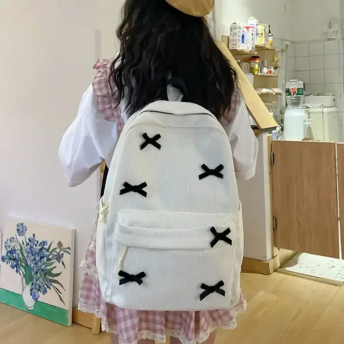 Sacs à dos esthétiques à nœud papillon mignons
