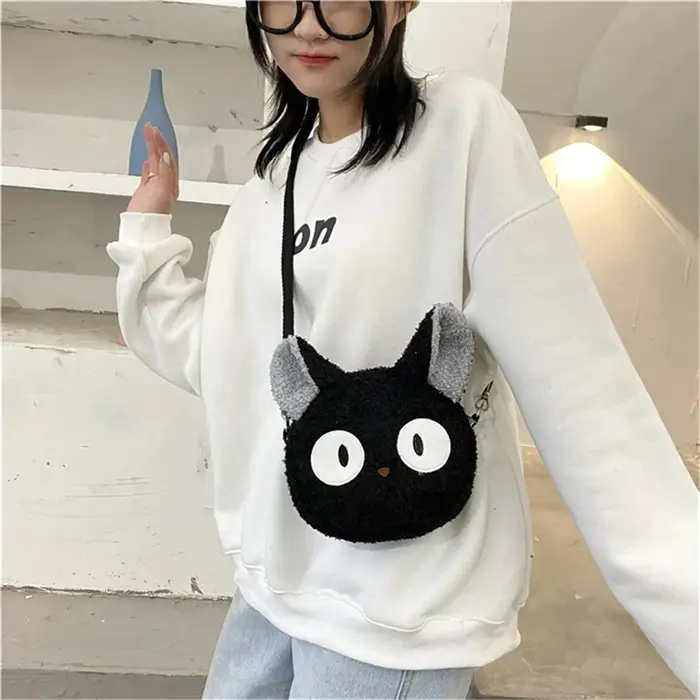 Sac à bandoulière en peluche de style japonais HOMEFISH pour femmes