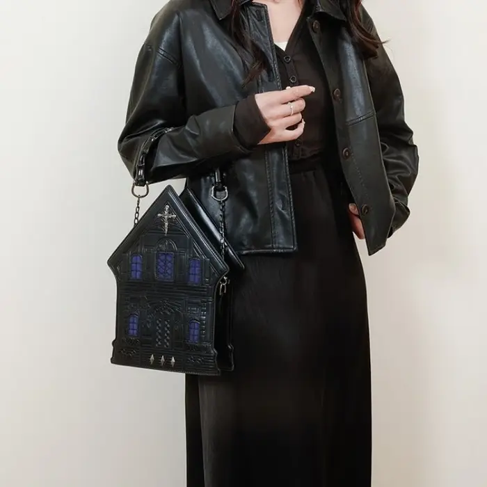 Nouveau sac latéral créatif tridimensionnel en forme de maison pour dames Style Punk sacs à bandoulière personnalisés
