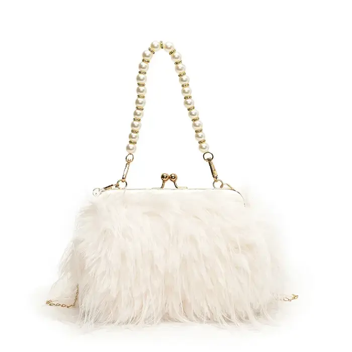 Sac de soirée en fausse fourrure pour femme, peluche moelleuse, sac à bandoulière initié, sac à main