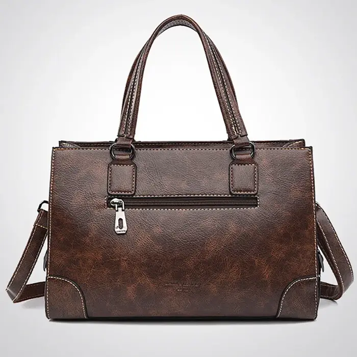 Sac à main rétro marron pour femmes