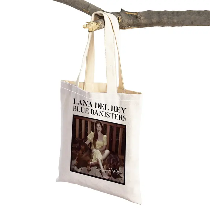 Décontracté Vintage Lana Del Rey fille sac à provisions dessin animé femmes Shopper sacs Double impression enfants cadeau dame fourre-tout épaule sac à main