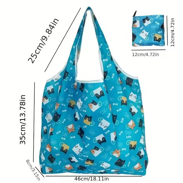 Sac fourre-tout vibrant en fibre de polyester durable | Réutilisable