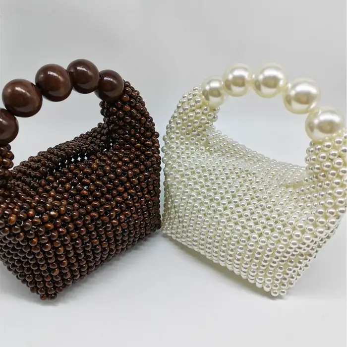 Sac à main perlé fait main pour femme