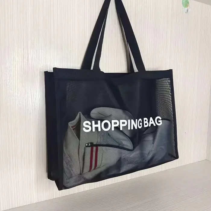 Sac à provisions en maille de nylon avec logo personnalisé