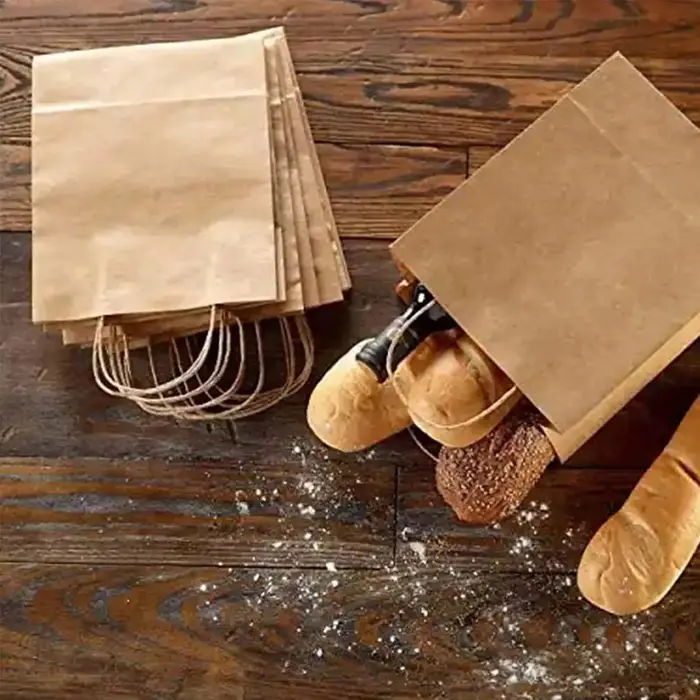 Sac en papier kraft brun avec poignée