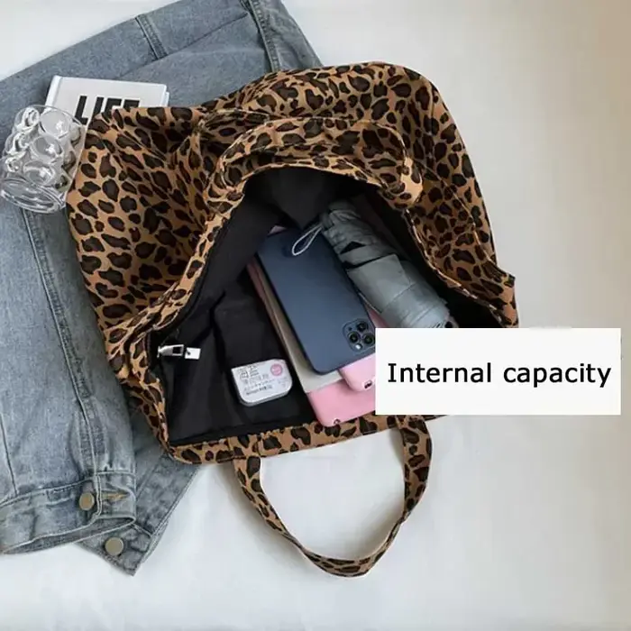 Léopard Design 2024 mode coréenne grands sacs à bandoulière pour femmes voyage sac à main dame Shopper Shopping sac