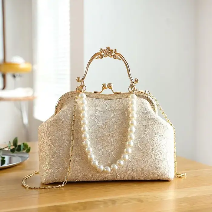 Sac à main en dentelle classique vintage pour femmes