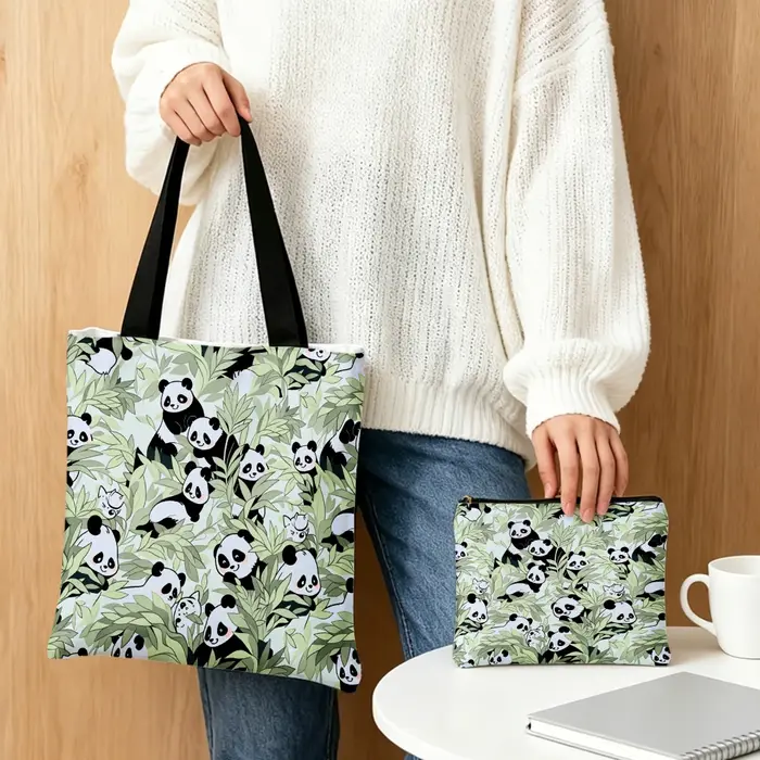 Sac à main imprimé Panda
