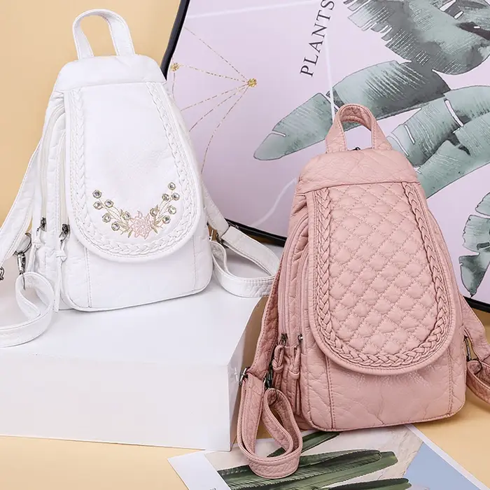 Mini sacs à dos brodés pour femmes