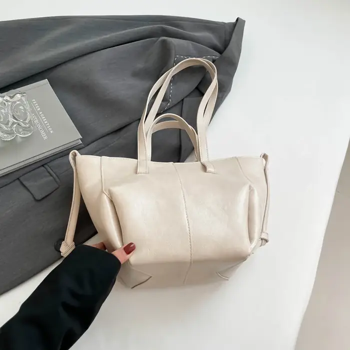 Sac à bandoulière grande capacité élégant dame sac à main fourre-tout Europe et amérique sac en cuir Pu Bobo femme Simple sac à provisions