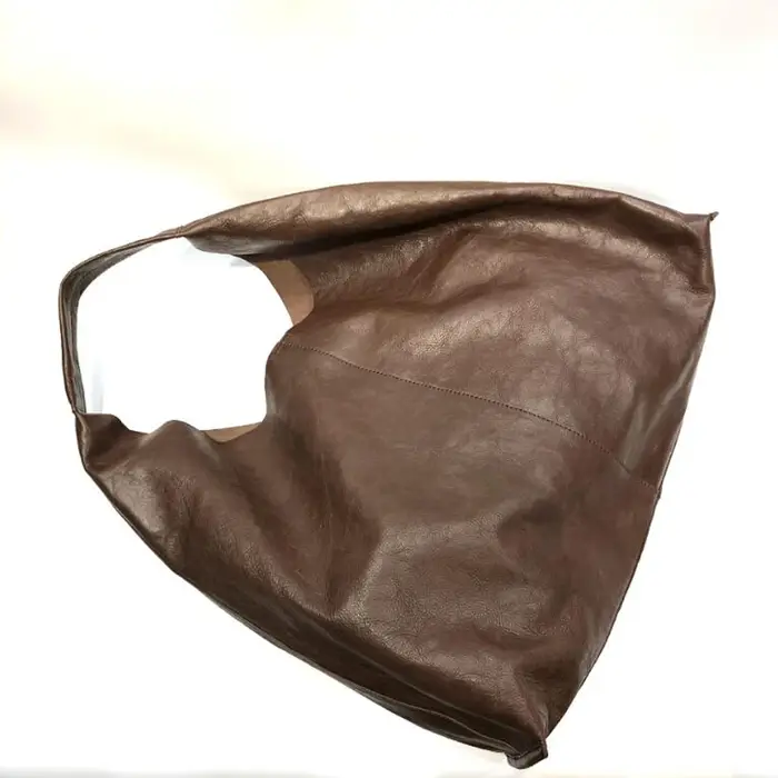 Sacs à bandoulière surdimensionnés en cuir de vache pour femme, sac en V décontracté en cuir véritab