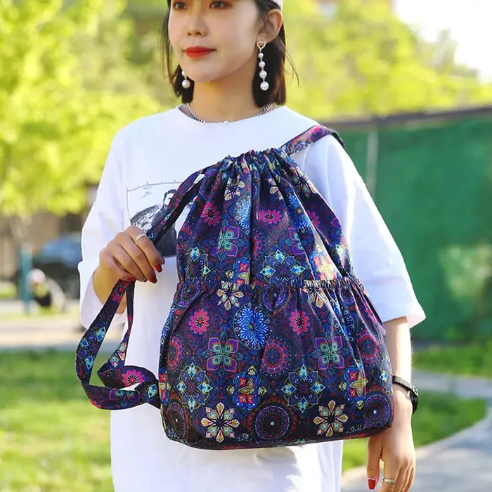 Sac à dos de Sport de voyage pliable avec cordon de serrage