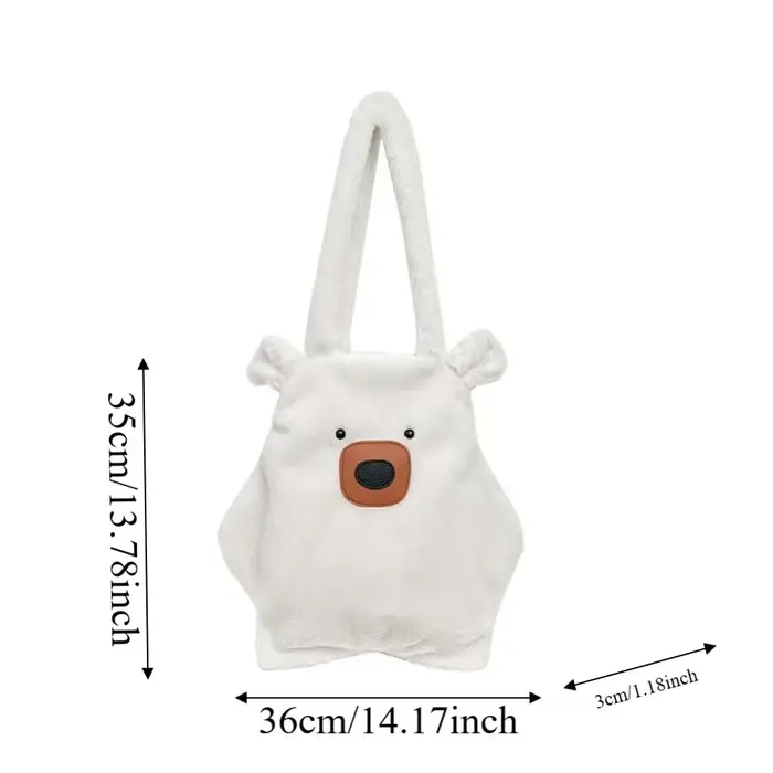 Sac à main Capybara doux et mignon en polyester couleur unie