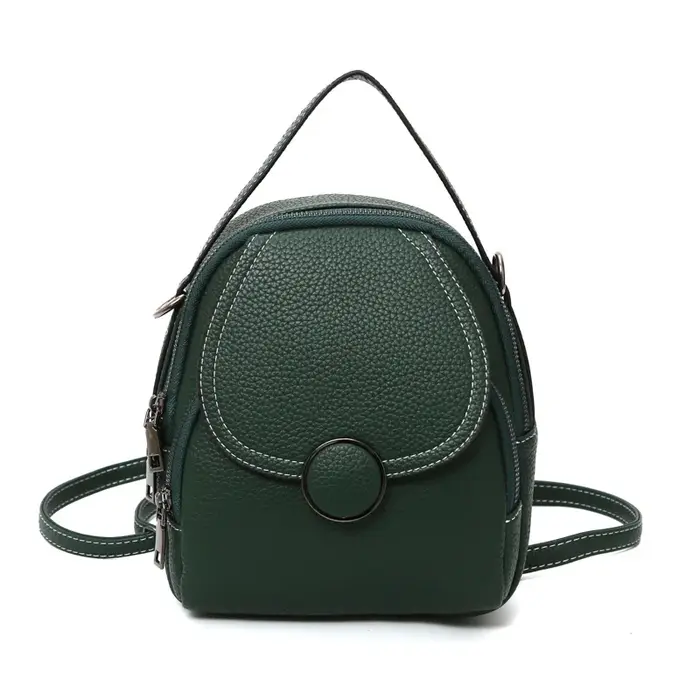 Mini sac à dos à rabat, sac à dôme bandoulière convertible décontracté, sac à dos à poignée supérieu