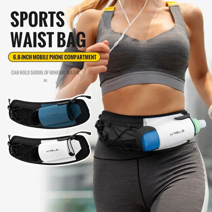 WRELS Sac Banane de Course Léger pour Homme et Femme