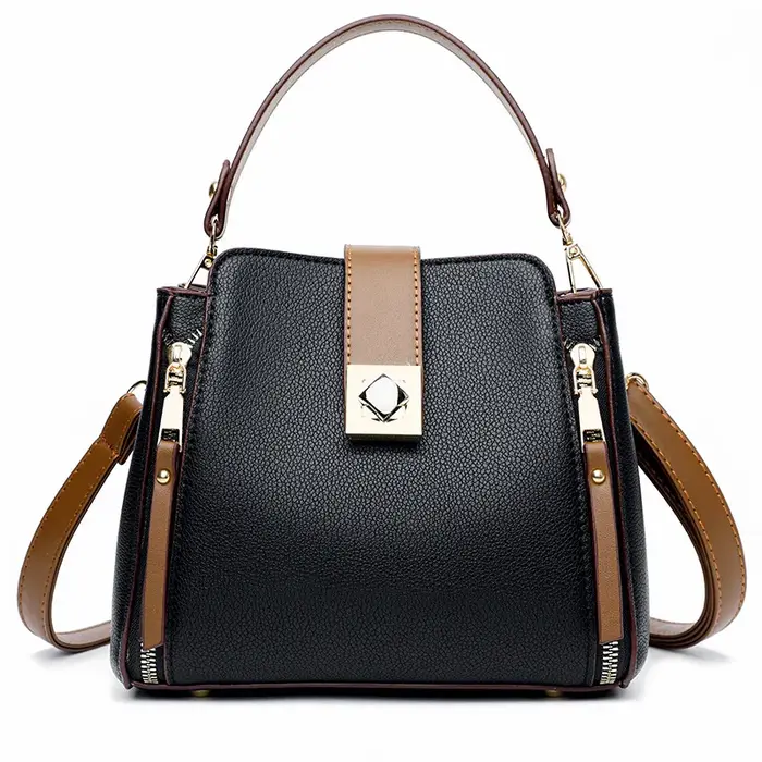 Petits sacs à bandoulière seau pour femmes, sacoches de luxe de styliste en cuir PU, sacs à main décontractés de couleur unie pour dames