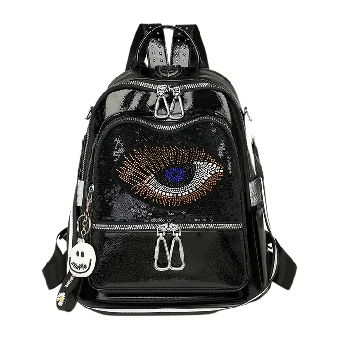 Sac à dos à paillettes grande capacité pour femme