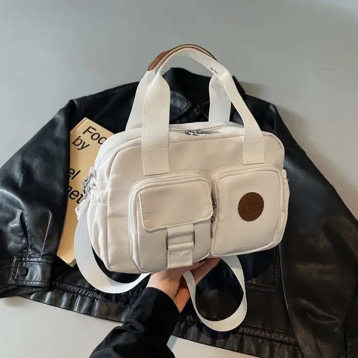 Soldes d'hiver de la saison : Sac à bandoulière en toile grande capacité pour femme