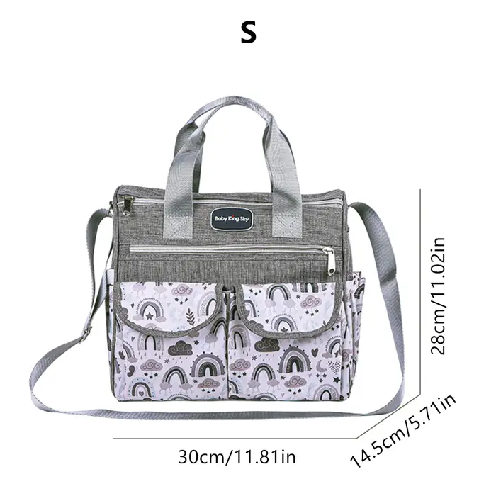 Nouveau sac à bandoulière tendance imprimé nuages pour maman ; Sac multifonctionnel grande capacité 