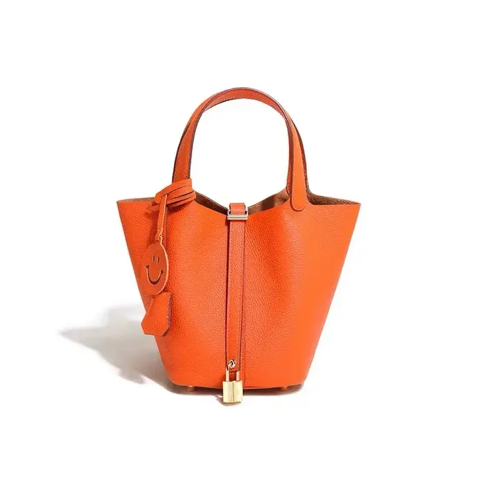 Nouveau style 2025 Sac seau en cuir véritable pour femme, Sac à main, Sac de maman, Sac de mariée, S