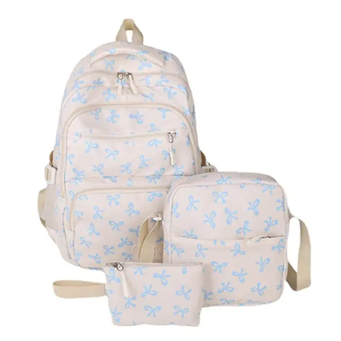 3 ensembles sac à dos de grande capacité sac d'école en Nylon sangle réglable sac d'université sac à