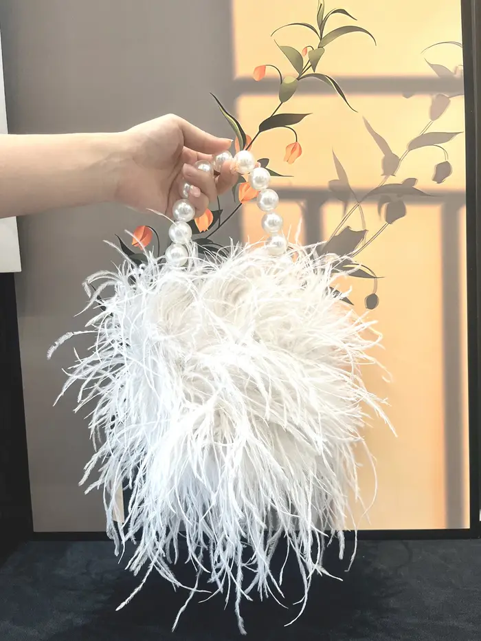 Pochette de soirée en fourrure moelleuse, sac à main de luxe, sac à bandoulière de créateur, sacs à 