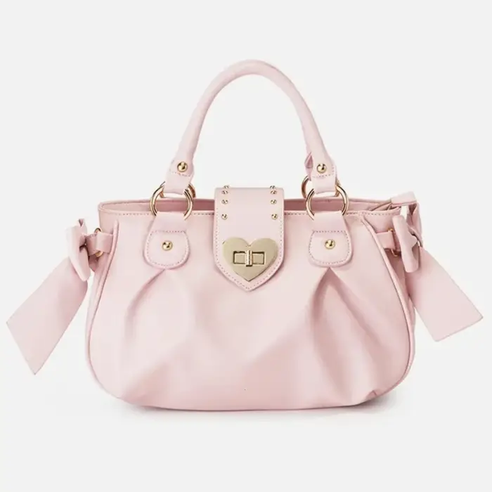 Harajuku Bow rose sac à main sac