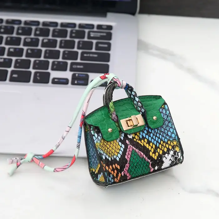 Mini sac décoratif suspendu motif peau de serpent, mignon, nouvelle mode, pour la maison, pochette r