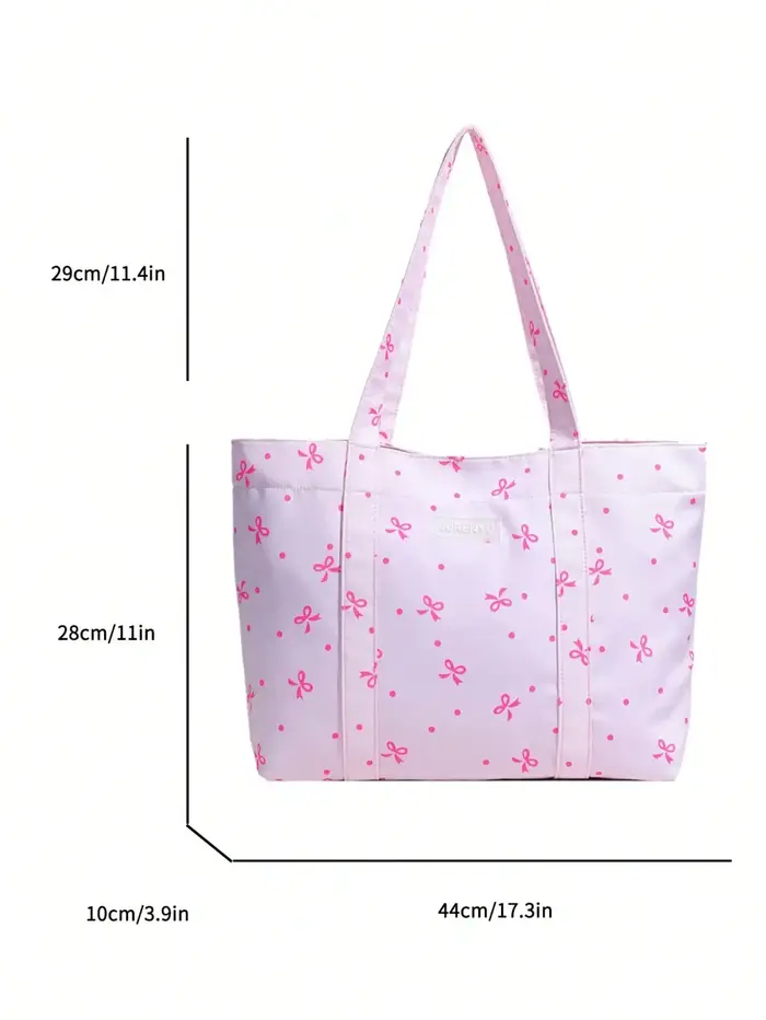Sac fourre-tout à motif nœud mignon