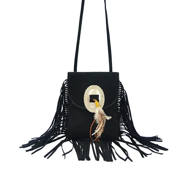 TEELYNN Boho Hippie gitane marron sac à franges pour femmes 2025 Vintage bandoulière bohème givré PU
