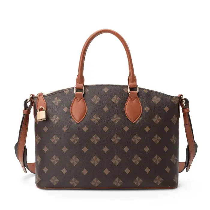 Sac fourre-tout rétro pour femme à imprimé moulin à vent, sac à main imperméable en PVC grande capac