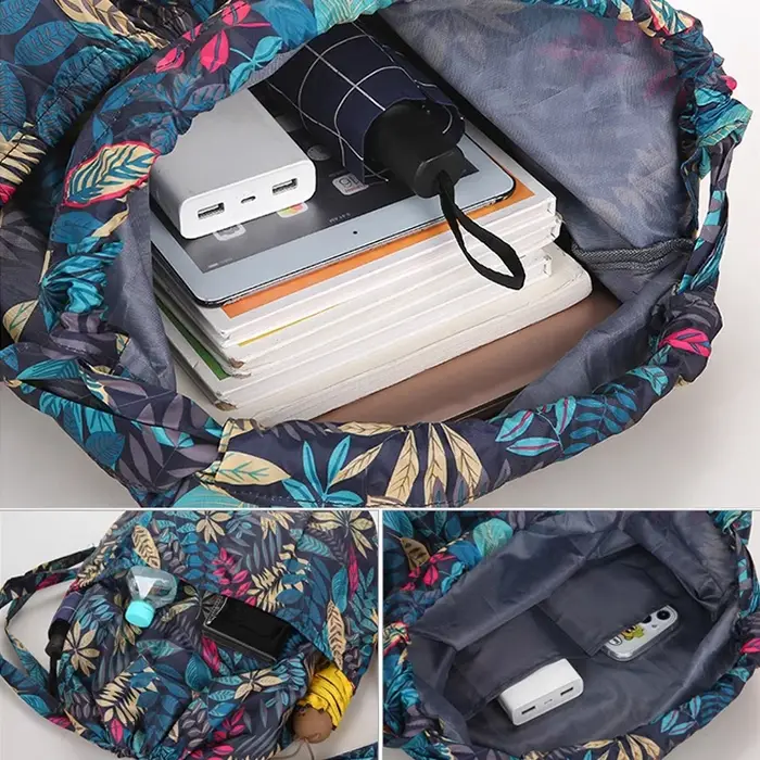 Sac à dos léger en nylon imperméable pour femme